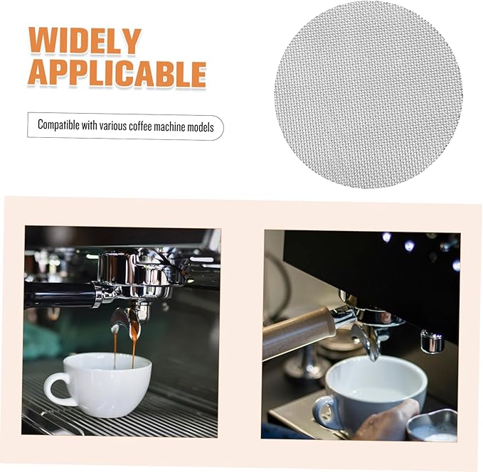 jojofuny Coffee Machine Extraction Mesh Screen Stainless Steel Reusable Filter for Espresso Maker Portable Dripper Tool for Home Brewing and Maintenance