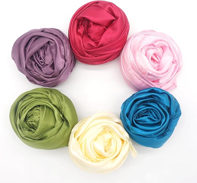 Play Scarves for Kids – 34" 6 Pack Play Silks with Glossy & Matte Texture – Colorful for Toddlers, Montessori Toy for Sensory Play, Pretend Play & Movement