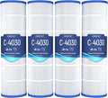 4-Pack C4030 Pool Filter Cartridges, Compatible with Hayward SwimClear C4030, C4025, C4020, Replaces Pleatco PA106, Hayward CX880XRE, Unicel C-7488, 425 sq.ft