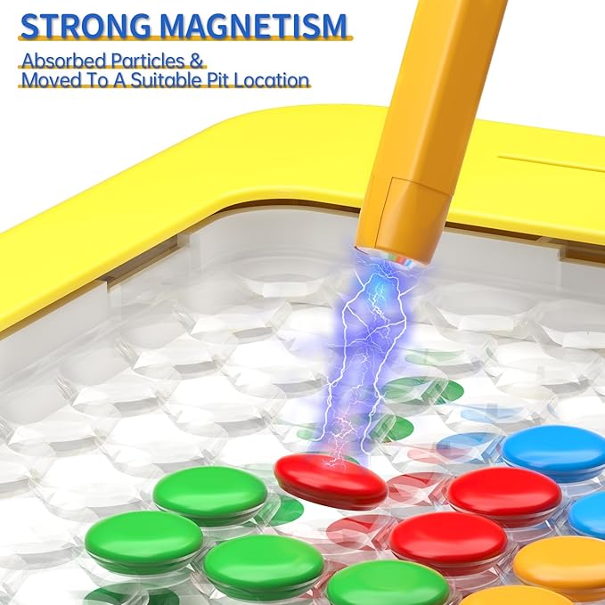 Large Magnetic Dots Board for Kids, Magnetic Drawing Board for Toddlers, Magnetic Dot Art with Magnetic Pen, Montessori Preschool Education Travel Toys for Kids Boys Girls Age 2 3 4 5 6 7 Years Old