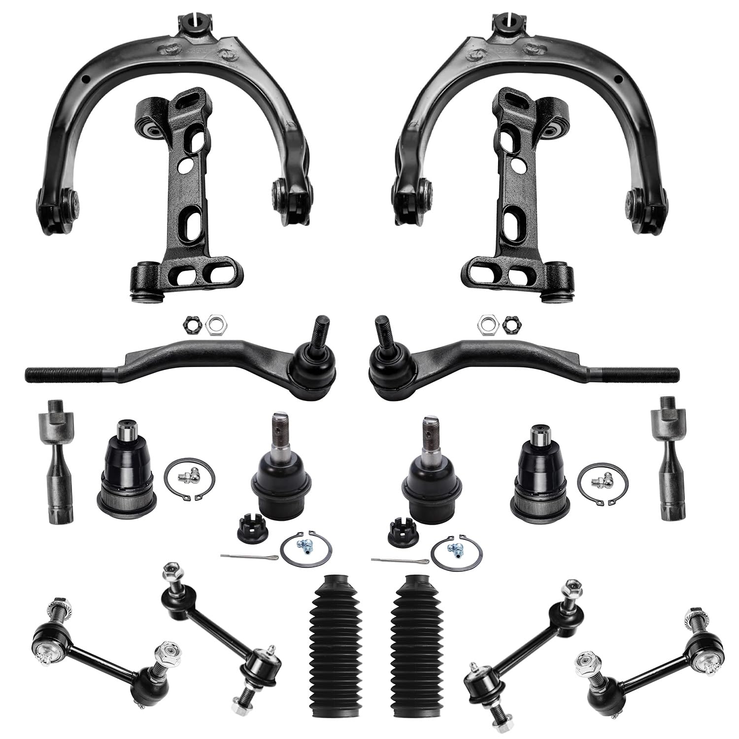 Detroit Axle - Front Rear Suspension Kit for Chevrolet Trailblazer EXT SSR GMC Envoy XUV Buick Rainier Saab 9-7x Control Arms Ba