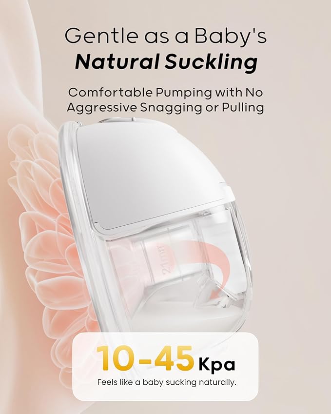 Nuliie Hands-Free Breast Pump, Wearable Breastfeeding Pump 4 Modes 9 Levels with 18/21/24MM Flange, Electric Breast Pump Portable, Replaced Pumping Accessories Included (Pink, 2 Packs)
