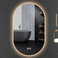 Irregular Bathroom Mirror with 3 Colour LED Light, Wall Mounted Makeup Mirror with Touch Switch and Demister Pad, Energy-Saving LED Smart Mirrors, Dimmable(C,23.6 * 35.4in/60 * 90cm)