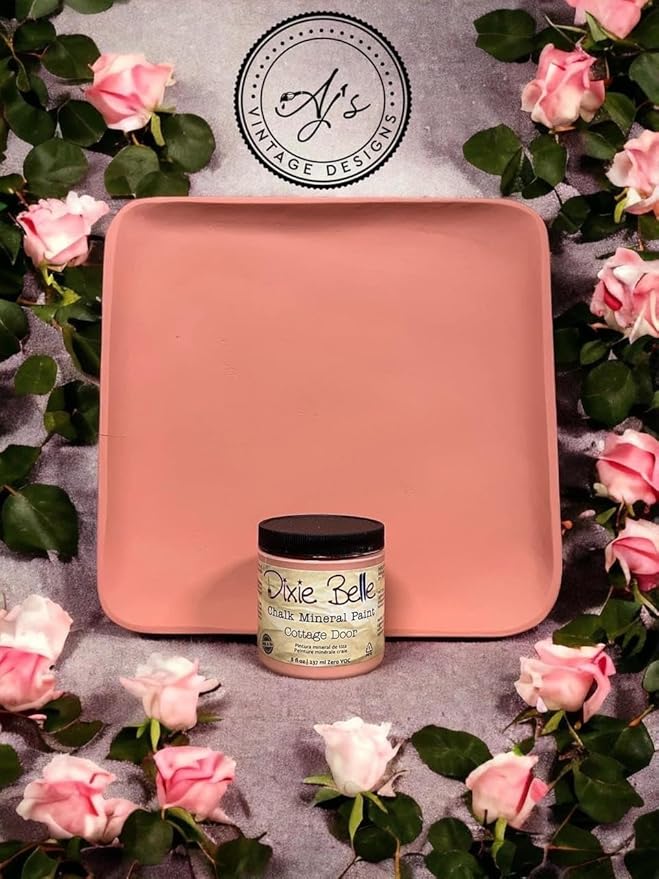 Dixie Belle Paint Company Chalk Finish Furniture Paint - Cottage Door (8oz) - Matte Dusty Coral Chic Chalk Mineral DIY Furniture Paint