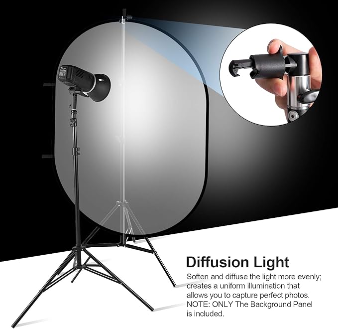 Selens 59x39in Pop-up Soft Light Diffuser Kit, with 6.6 Ft Light Stand & Clip Holder for Photo Studio Portrait and Product Shooting