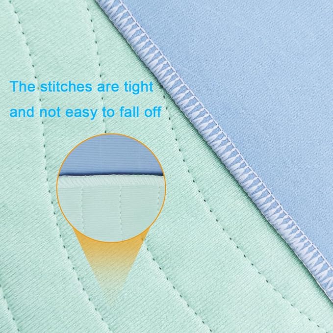 Absorbent Bed Pads for Incontinence - Washable, Reusable, 4-Layer Waterproof Mattress Protectors (36x38 Inch - 4 Pack)