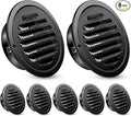 Zonon 8 Pcs Stainless Steel Soffit Vents 6 Inch Round Dryer Vent Cover with Mesh Screen for Home Outdoor Bathroom Wall Ceiling Outside Exterior Exhaust Black