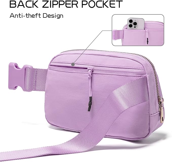 Gitus Gifts for 8 9 10 11 12 Year Old Girls Belt Bag Fanny Pack Crossbody Bags with Initial Letter Patch Cute Stuff Birthday Gifts for Teen Girls Women Personalized Trend Stuff (Lavender-L)