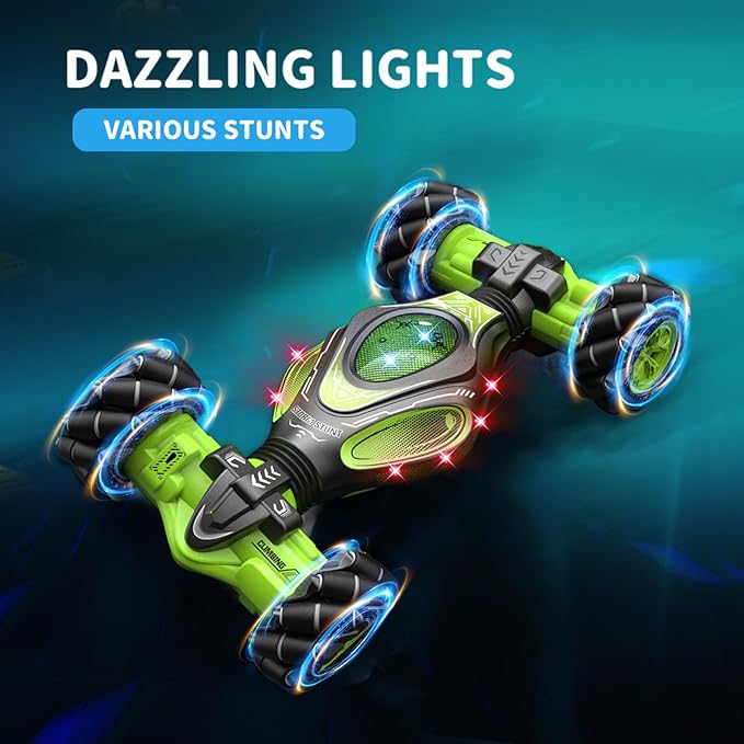 1:12 Hand Gesture Sensing Rc Stunt Car Large Drifting Rc Car with Watch Hand Controlled Twist Cars Offroad 360° Rotation with Lights Music, Birthday Xmas Gifts for Boys Adults Kids
