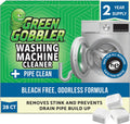 Green Gobbler Washing Machine Cleaner Tablets with Pipe Clean Technology Deodorizer | Front & Top Load Washer | 28 Count