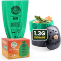Compost Bags 1.3 Gallon,150 Count,Compostable Small Trash Bags for Kitchen Countertop Compost Bin 0.75, 1,1.2, 1.3Gallon,ASTM D6400, US BPI and Europe OK compost HOME certified