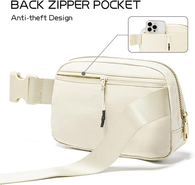 Gitus Gifts for 8 9 10 11 12 Year Old Girls Belt Bag Fanny Pack Crossbody Bags with Initial Letter Patch Cute Stuff Birthday Gifts for Teen Girls Women Personalized Trend Stuff (Ivory-J)