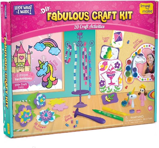 Imagimake Fabulous Craft Kit | Creative Toy & DIY Set | Arts and Crafts for Kids | Activity Craft Kits | Gifts for 5 6 7 8 9 10 11 12 Years