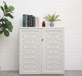 KINYING Outdoor Storage Cabinet Waterproof with Doors, 60 Gallon Resin Deck Box for Patio Furniture Cushions, Garden Tools, Pool Tools and Kids’ Toys (Off-White with 1 Shelving)