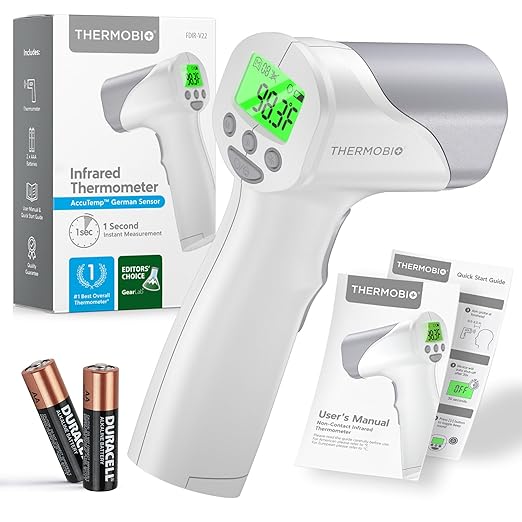 Medical Grade FSA-HSA Eligible Heavy Duty Touchless Infrared Forehead Thermometer, for Adults & Baby Digital Thermometer Gun, 1s Instant Results