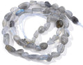 Labradorite Pebble Nugget Oval Free Tumbled Stone 6-8mm Natural Gemstone Loose Beads Approx 15.5 inch for DIY Jewelry Making