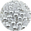 80pcs 20mm Half Pearls for Crafts Flatback Half Round Pearl Beads for Jewelry Making Nail Art Scrapbook Craft Wedding Dress Decoration(White)