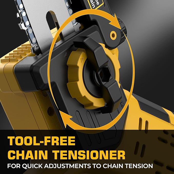 Mini Chainsaw for Dewalt 20V MAX Battery, Auto-Oiler, 8-Inch and 6-Inch 2-IN-1 Brushless Cordless Pruning Chainsaws, Battery Powered Mini Chain Saw for Wood Cutting (Tools only)