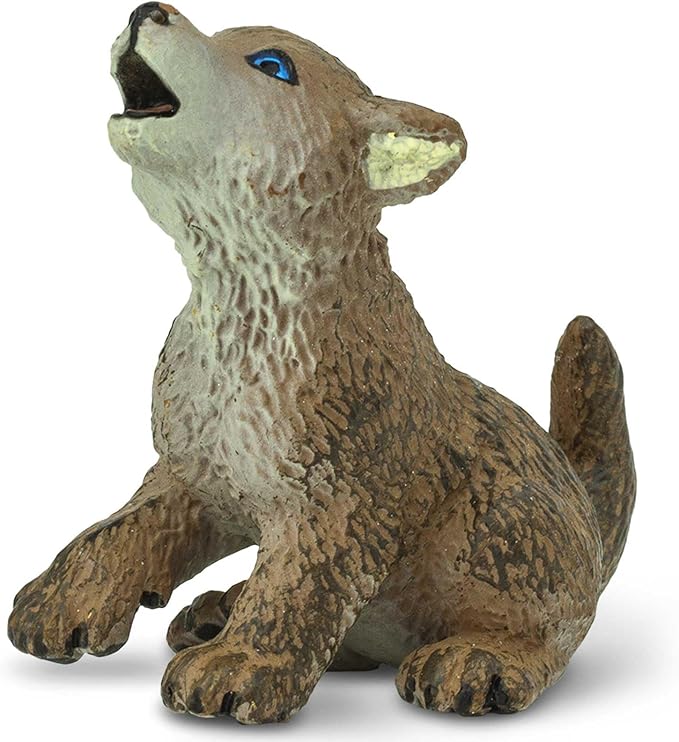 Safari Ltd. Wolf Pup Figurine - Detailed 1.85" Plastic Model Figure - Fun Play Toy for Boys, Girls & Kids Ages 1+