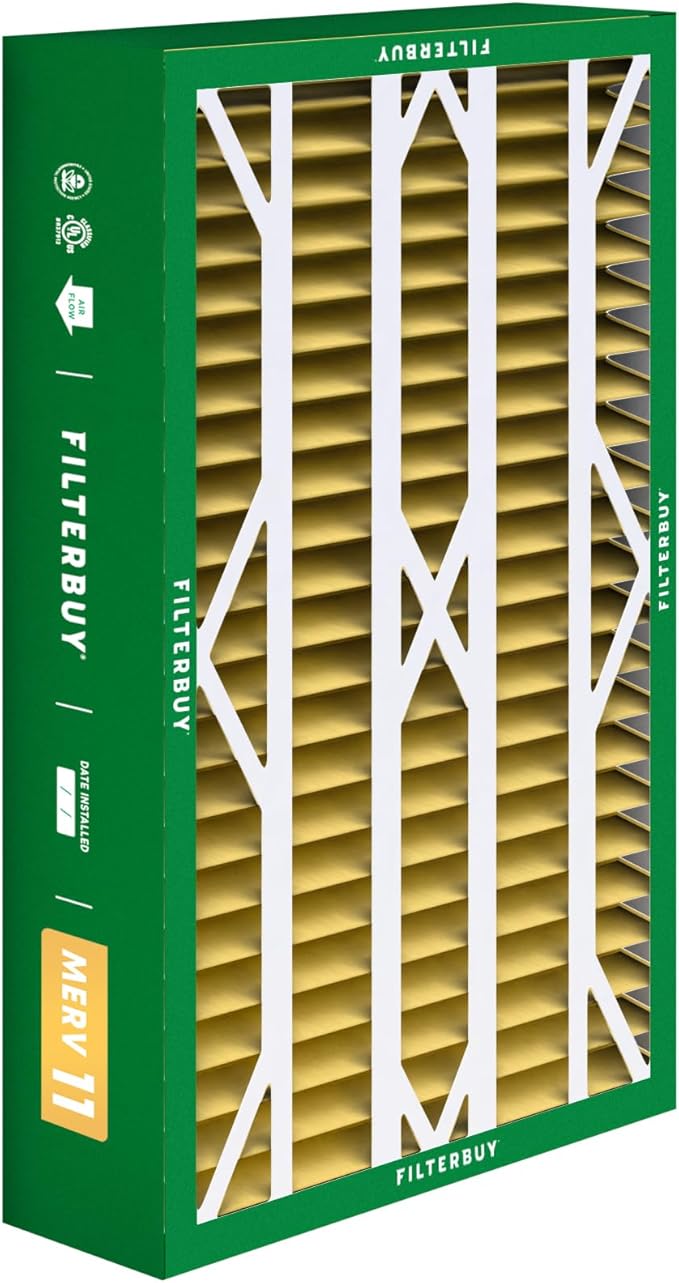 Filterbuy 16x26x5 Air Filter MERV 11 Superior Pet & Allergy Defense (4-Pack), Pleated HVAC AC Furnace Filters for Electro-Air, Emerson, White Rodgers, and More (Actual Size: 16.00 x 25.75 x 4.88)