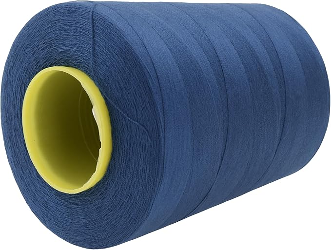 Mandala Crafts 4 Pack of Serger Threads Cones Spools - 20S/2 24000 Yards Polyester Denim Threads for Sergers Machine and Overlock Quilting Sewing Machine
