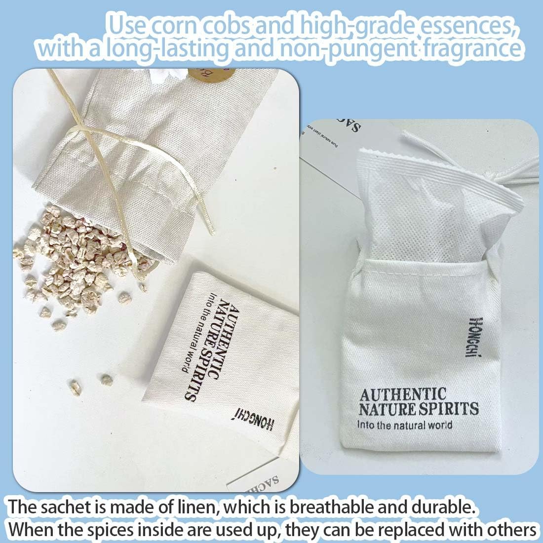 6-Pack Fresh Scented Sachet Packet, Air Freshener Bags for Drawers, Closets, Cars, Long Lasting Home Fragrance, English Pear Freesia and Lavender