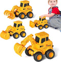 Construction Toys for 2 3 4 5 6 + Year Old Boys Kids Toddlers Girls, Sandbox Excavator Toy Trucks Construction Truck Toys Vehicles Bulldozer Road Roller Toy Christmas Birthday Gifts for Boys