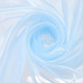 MECCANIXITY Iridescent Sheer Organza Fabric, 10 Yards x 59 Inches Solid Holographic Shiny Fabric Organza Cloth for Wedding, Curtains, Costume, Photo Background, Light Blue