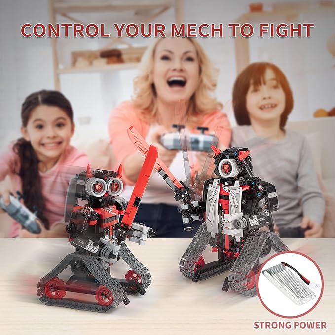 5 in 1 STEM RC Robot Building Kit, APP & Remote Control Samurai/Ninja Blocks 419 Pcs, Erector Set RC Toy for Kids, DIY Build Science Educational Gift for Age 6 7 8 9 10 11 12+ Boys & Girls