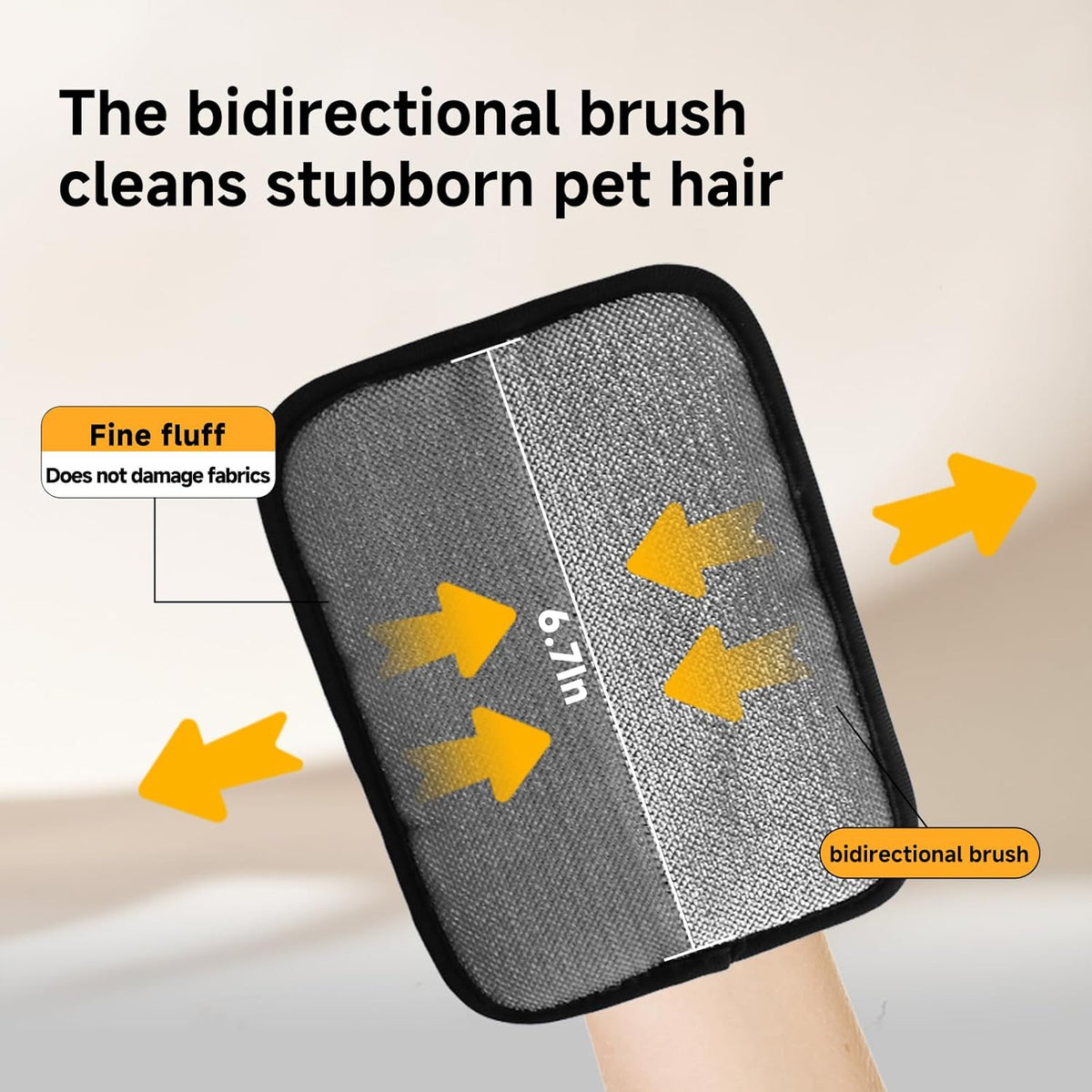 Pet Hair Remover and Electrostatic Cats & Dogs Hair Remover,Portable, Reusable pet Hair Remover Tool for Furniture, Clothing, Couch, Carpet and Bedding (1 PCS)