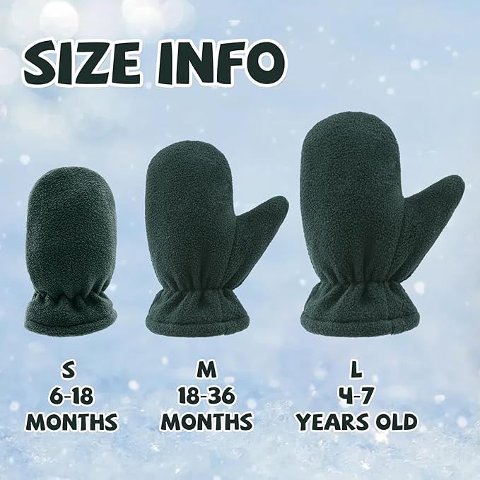 BAVST Baby Toddler Winter Mittens Girls Warm Fleece Lined Gloves Kids Sherpa Lined Mittens for Boys