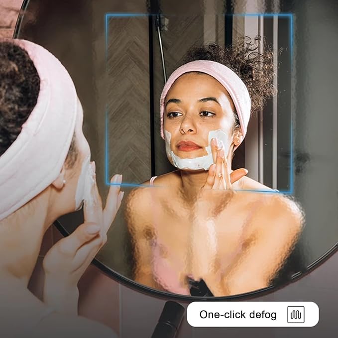 Bathroom Led Mirror ，Bathroom Mirror with LED Lights，LED Mirror for Bathroom，Backlit Bathroom Mirror ，with Touch Sensor/Demister pad，Shatterproof，Adjustable Lights(B,H90*W60cm/H35.4*W23.6IN)