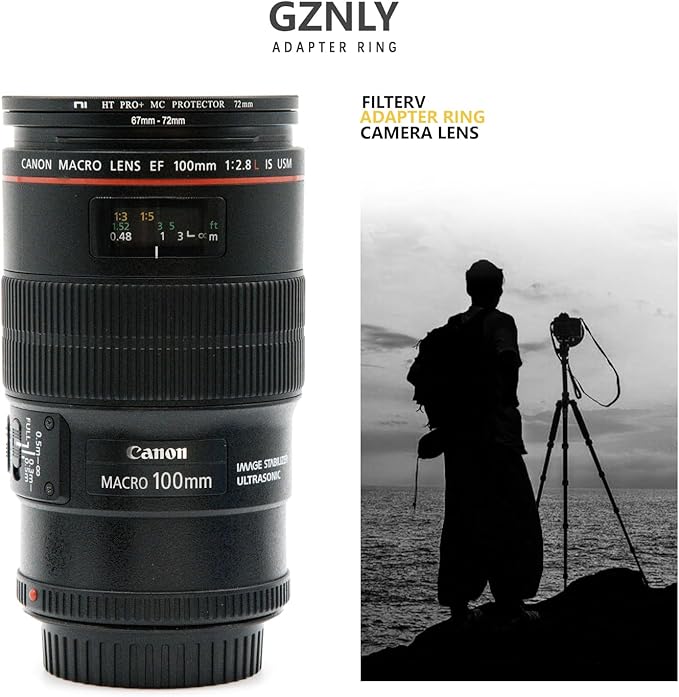 49mm to 40.5mm Step-up Adapter Rings Filter Adapter Black Metal Step Down Filter Ring Adapter Compatible with All Brand UV CPL ND Camera Lens Filter Stepping Rings (49mm-40.5mm), (NLY001)