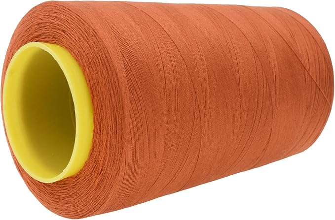 Mandala Crafts 4 Pack of Serger Threads Cones Spools - 40S/2 24000 Yards Polyester Rust Threads for Sergers Machine and Overlock Quilting Sewing Machine