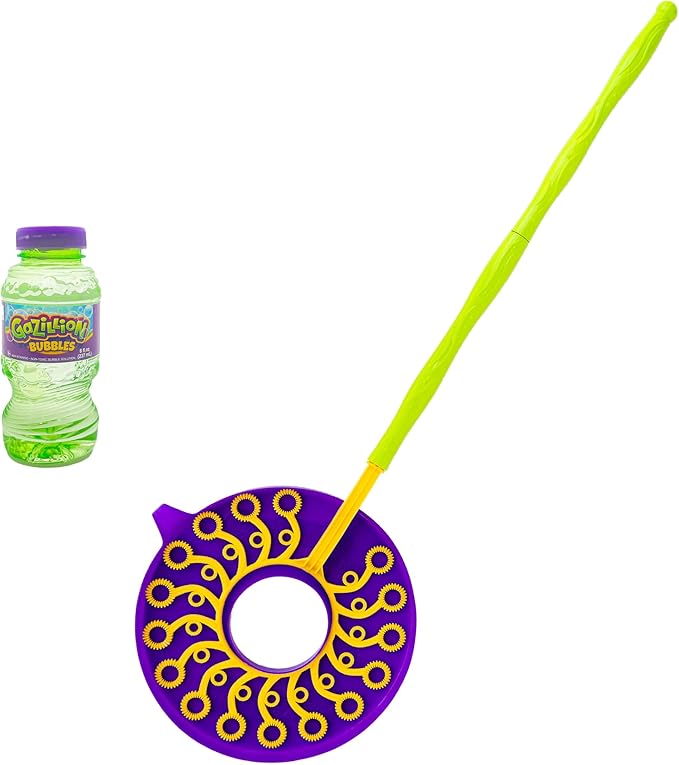 Gazillion Mega-Zillion Wand, 33 Mini Wands, 3ft. Handle & 2 Bottles of Solution - Create Zillions of Bubbles in Seconds!