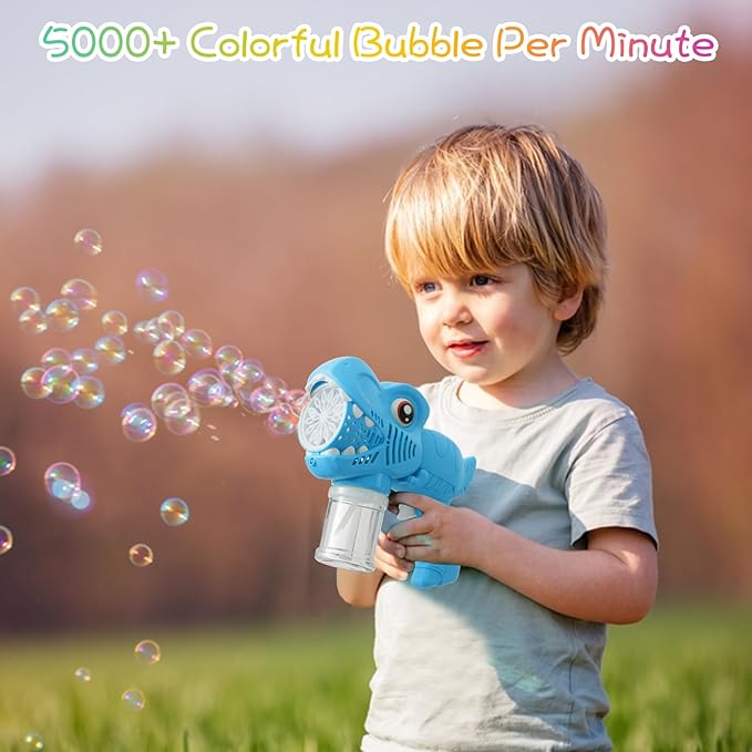 Onory 1 Pack Bubble Gun Machine for Kids, Bubble Gun with Bubble Solutions for Boys Girls, Bubble Blaster for Summer Toy, Party Favors, Outdoor & Indoor Activity, Birthday Gift, Bubble Blower