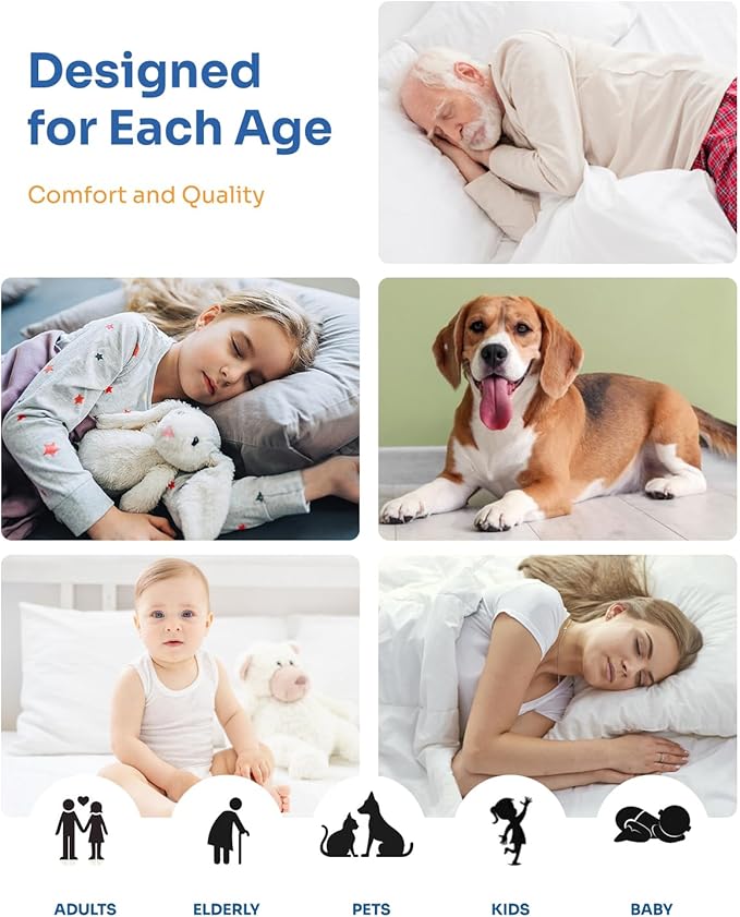Washable Bed Pads 36" x 52" - 6 Pack, Blue, Waterproof Bed Pads for Incontinence, Bed Wetting Pads for Bed, Sofa, Floor, Resuable Underpads for Adults, Seniors, Pet