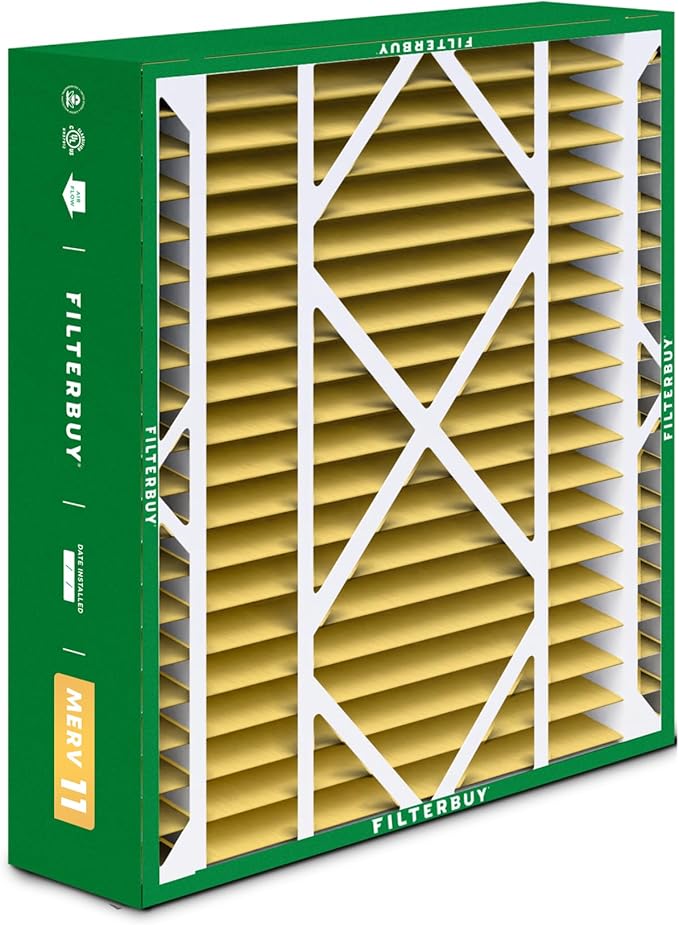 Filterbuy 20x26x5 Air Filter MERV 11 Superior Pet & Allergy Defense (4-Pack), Pleated HVAC AC Furnace Filters for Electro-Air, Lennox, White Rodgers, and More (Actual Size: 20.00 x 25.88 x 4.88)