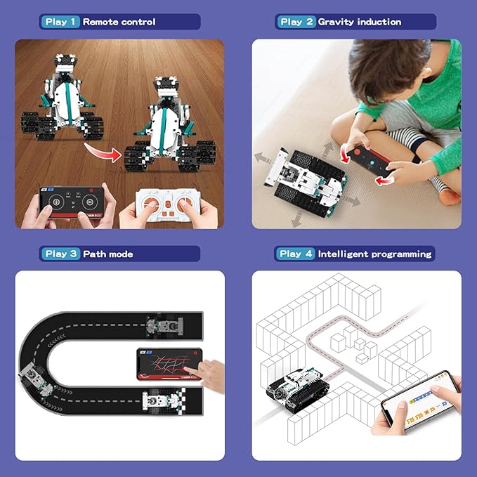 Technique Car Building Blocks Set, 13in1 Remote & APP Control Tracked Racer/Robot/Truck/Tank/Plane, STEM Kits for Kids Age 8-10, Building Toy Gifts for Boys Girls 8-16, (550 PCS)