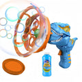Dino Bubble Gun Bubble Machine for Dinosaur Bubble Blower Toy for Kids and Toddlers Bubble in Bubble Gun Party Favors Birthday for 3 4 5 6 7 8 9 10+Years Old Boys and Girls (Blue)
