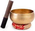 Tibetan Singing Bowl Set - Easy To Play for Beginners - Authentic Handcrafted Mindfulness Meditation Holistic Sound 7 Chakra Healing Gift by Himalayan Bazaar (6")