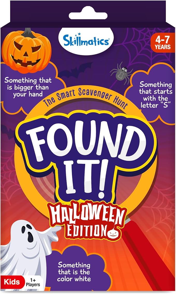 Skillmatics Card Game - Found It Halloween Scavenger Hunt, Educational Learning Toys, Perfect for Indoor or Outdoor Play, Classrooms, Party Games, Gifts for Kids and Families, for Ages 4, 5, 6, 7