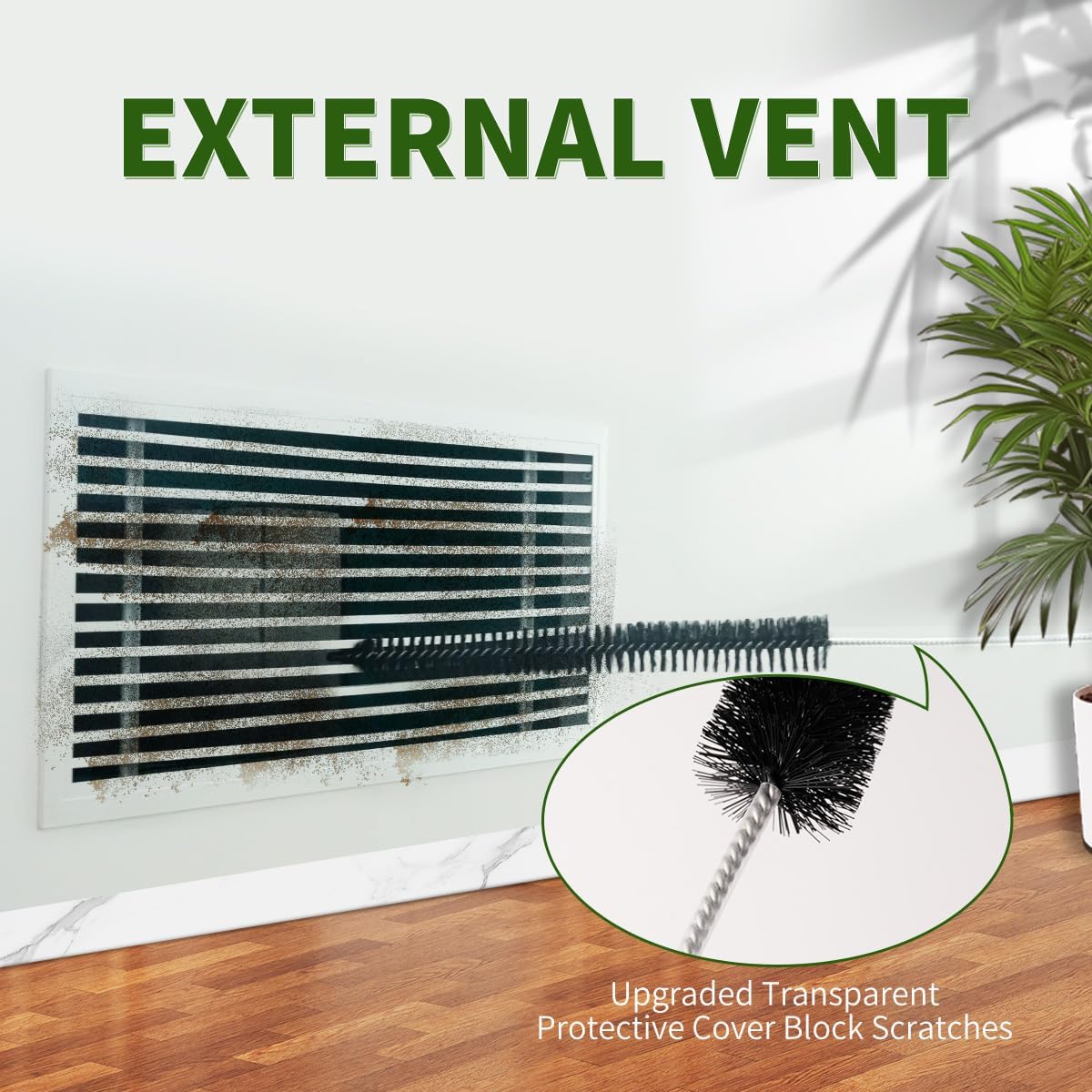 Dryer Lint Brush Vent Cleaner 30 inch Refrigerator Coil Cleaning Brushes Clothes Trap Duct Remover, Crevice Cleaning Brush, Washing Machine Cleaning Tools for Household (1 Pack)