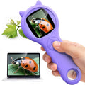 Microscope for Kids - Mini Pocket Handheld Microscope for Toddlers-STEM Educational Science Kit Toys for Christmas Birthday Gifts Toys for 5 6 7 8 9 10 11 12 Year Old Girls（Purple）
