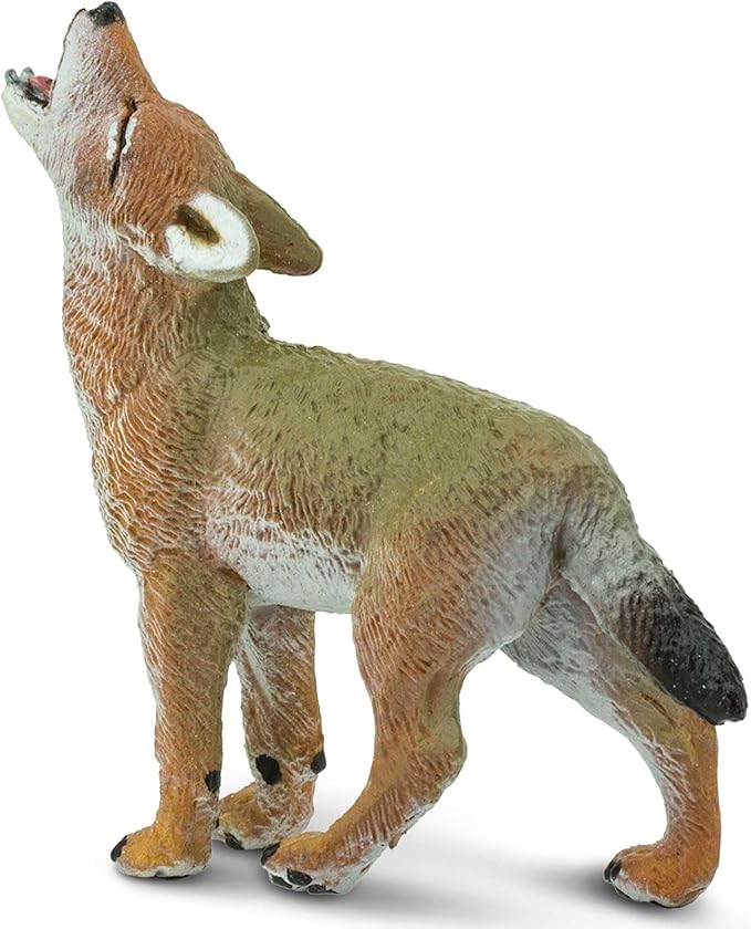 Safari Ltd. Coyote Pup Figurine - Lifelike 2.5" Model Figure - Educational Toy for Boys, Girls, and Kids Ages 1+