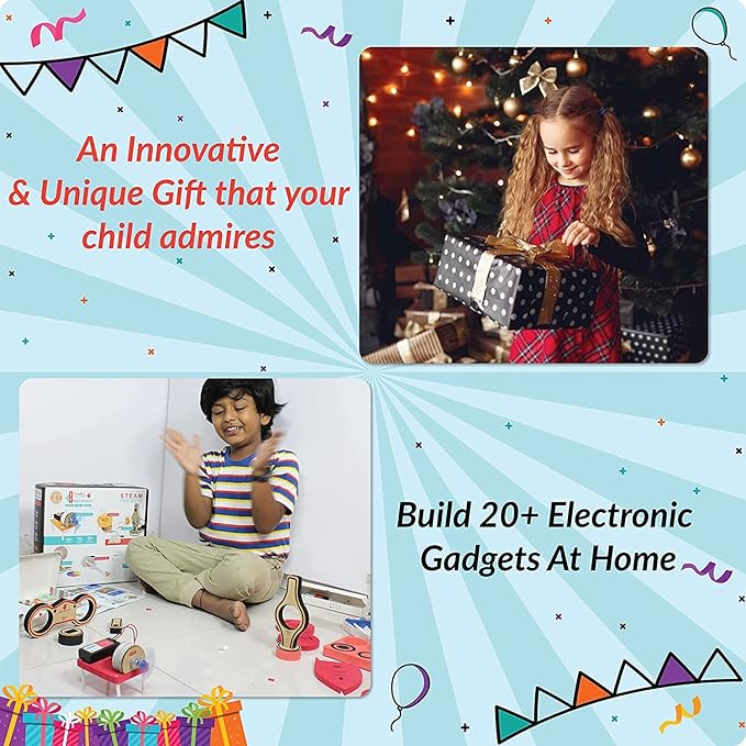 Butterfly EduFields 20in1 Motor Machines STEM Projects Kit for Kids Age Ages 5-7 6-8 8-10 | STEM Toys for Kids 5 6 7 8 9 10 Year Old | Robotics & Engineering Toys | Gift for 6 7 8 9 10 Year Old