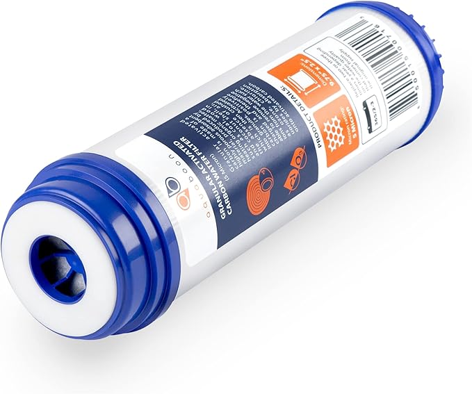 Aquaboon 5 Micron 10 x 2.5 Granular Activated Carbon Water Filter Cartridge GAC Water Filter Replacement Compatible with AP117, GAC-10, GAC1, 25 Pack