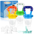 WAJIAYON Baby Fruit Feeder/Fresh Food Feeder Pacifier (3 Pack)- Infant Teething Feeders | Silicone Teether for Babies | Baby Solid Food Pacifier Essentials for Babies Toddlers Infants Kids