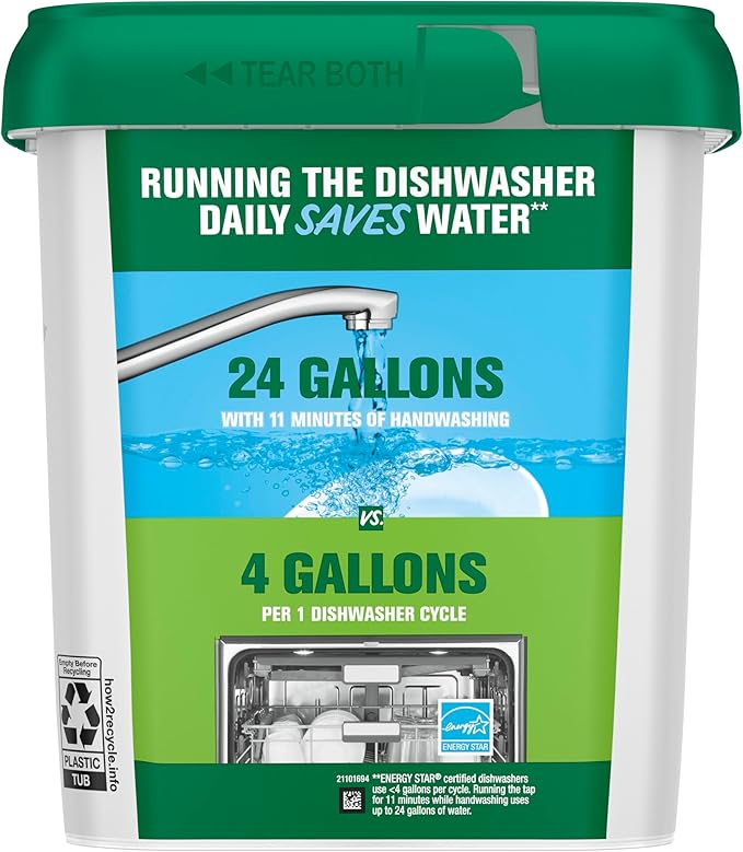 Cascade Free & Clear Dishwasher Pods, Dishwasher Detergent, Dish Detergent Soap, Lemon Essence, 47 Count