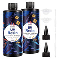 KISREL UV Resin 500g - Upgraded Hard Type Crystal Clear Ultraviolet Curing UV Epoxy Resin for Craft Jewelry Making
